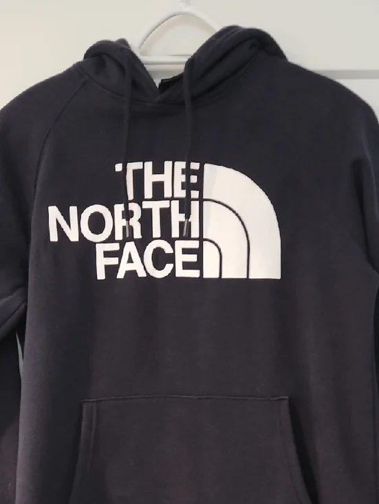 The North Face Navy Hoodie with White Logo - Picture 4 of 8